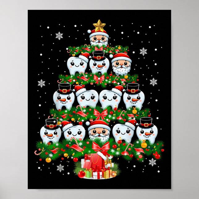 Poster Xmas Lights Dents Docteur Dentist Dents Dents Dent (Devant)