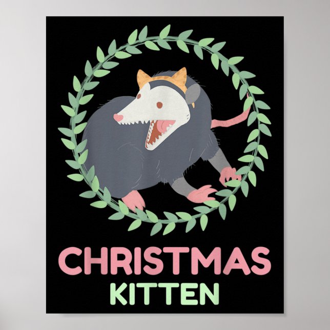 Poster Xmas Ssum Kitten - Creepy Cute Pastel Goth Christm (Devant)