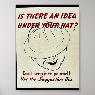 Poster Y A-T-Il Une Idée Sous Votre Casquette ? Boîte à i