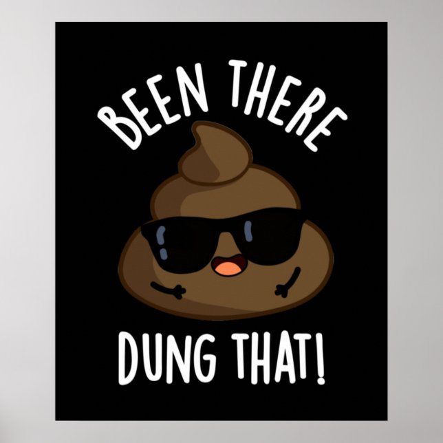 Poster Y Avait De La Poumon Qui Drôle Poop Pun Dark BG (Devant)