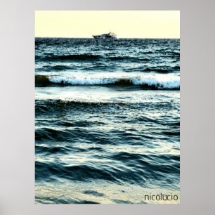 Poster Yacht & Mer. Imprimer, Papier d'affiche de valeur