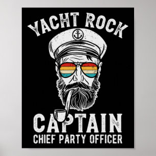 Poster Yacht Rock Capitaine Pontoon Boat Party Sailor Boa