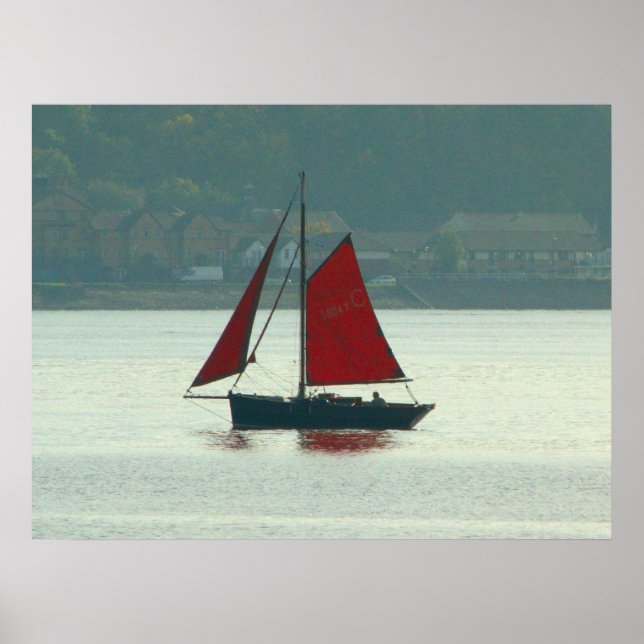 Poster Yacht vintage à Cardiff Bay (Devant)