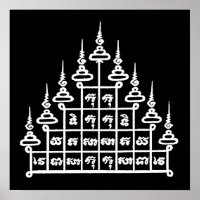 YANT BUDDHA DESIGNS D'ART ASIATIQUE