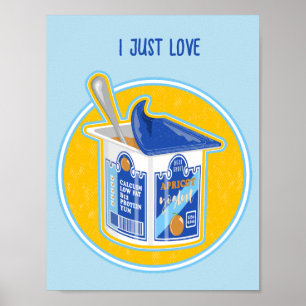 Poster Yaourt d'abricot en pot