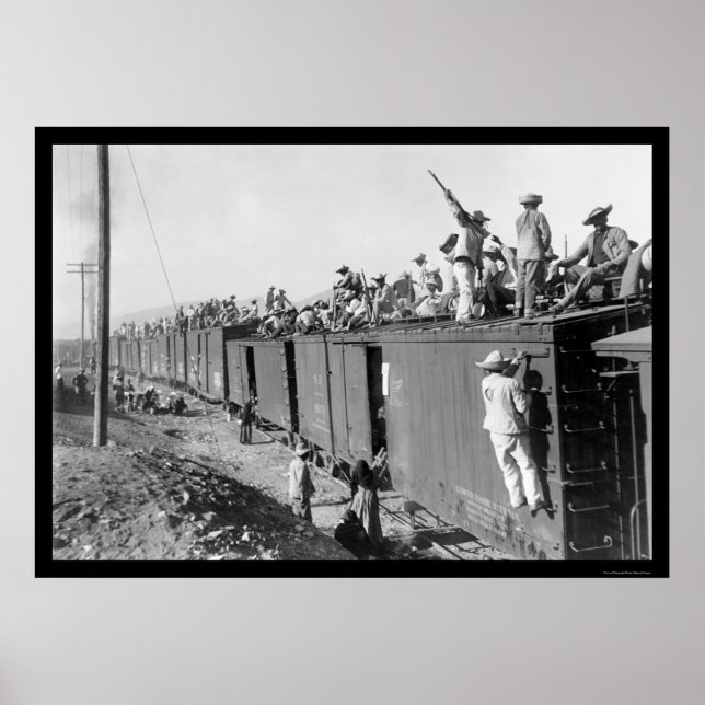 Poster Yaqui Indian Fighters RR Train 1892 (Devant)