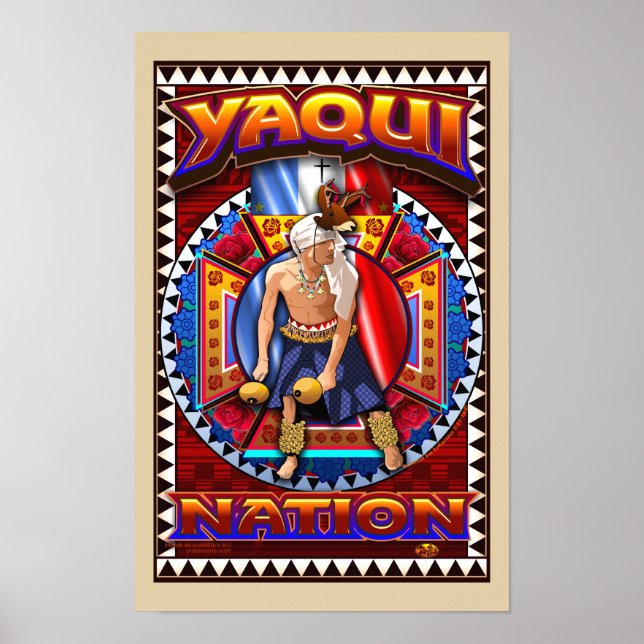 Poster Yaqui Nation Deer Dancer art (Devant)