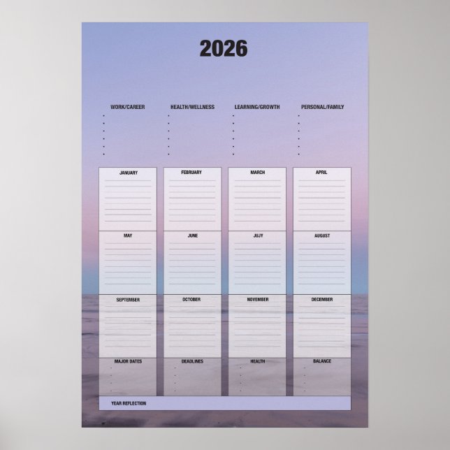 Poster Yearly Planner (Devant)