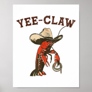 Poster Yee Claw Funky Crawfish Festival de fruits de mer 