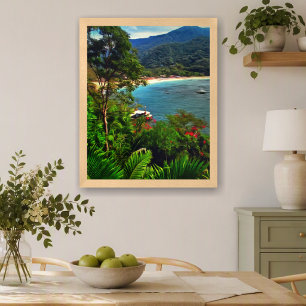 Poster Yelapa Mexique Plage Tropicale Baie 0828 Peinture