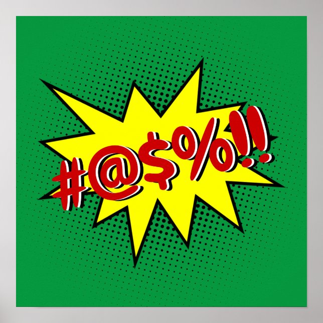 Poster Yelling Speech Buble Your Message Modèle (Devant)