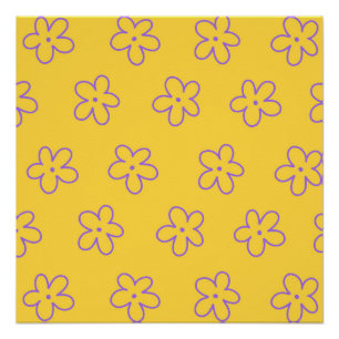 Poster Yellow Y2K Bold Fleur sauvage vibrant Printemps Ar