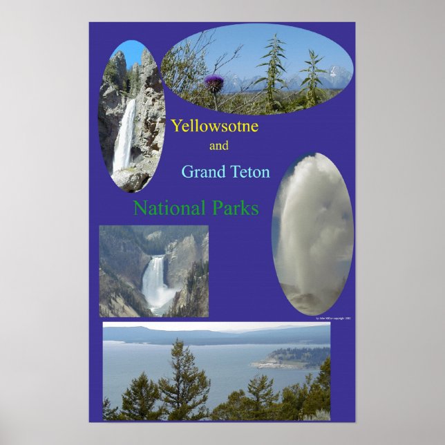Poster Yellowstone & Grand Teton (Devant)
