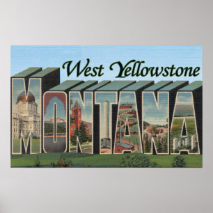 Poster Yellowstone occidental, Montana