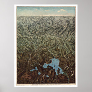 Poster Yellowstone Pacifique du nord 1895