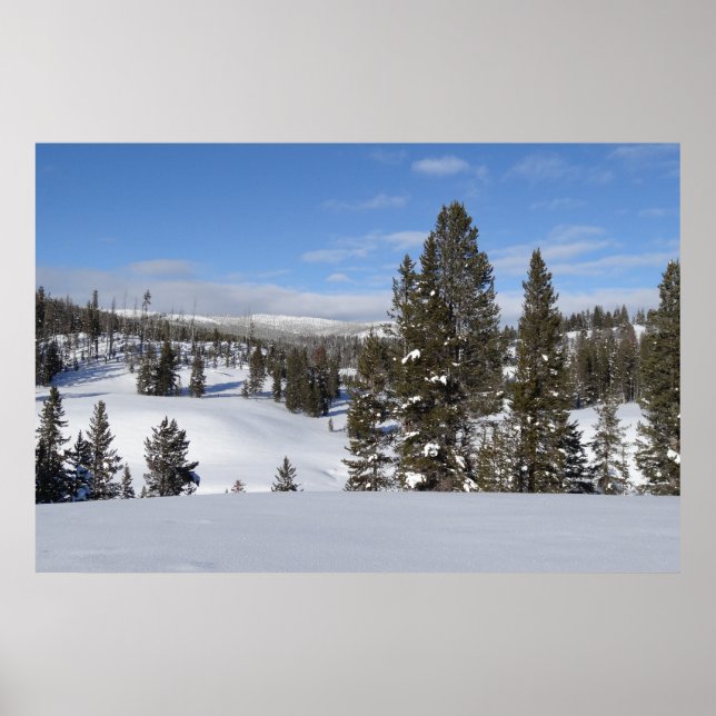 Poster Yellowstone Winter Landscape Photographie (Devant)