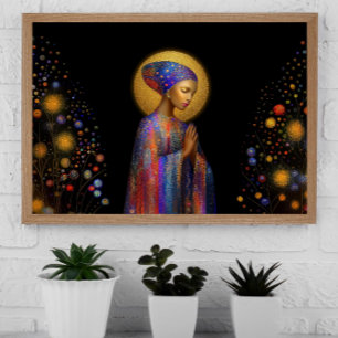 Poster Yemaya déesse de l'amour protection guérir Portrai