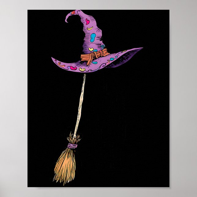 Poster Yes I Can Drive A Stick Soky Witch Funny Halloween (Devant)
