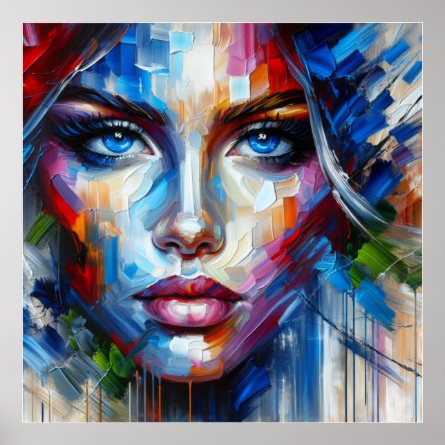 POSTER YEUX BLEUS (Devant)