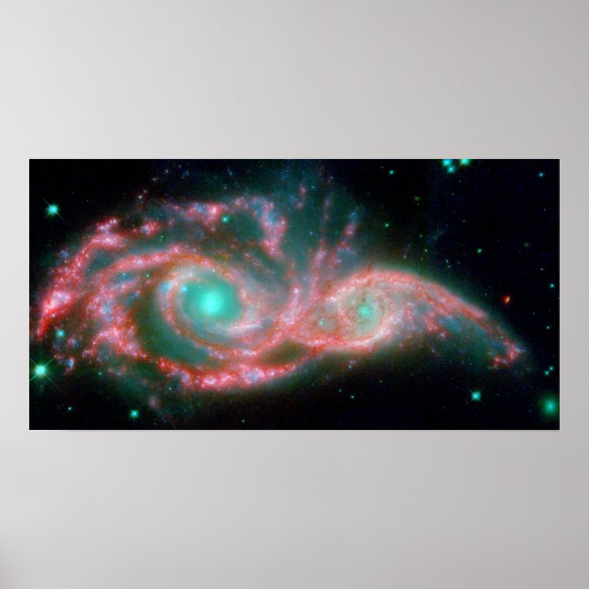 Poster Yeux dans le ciel NGC 2207 NASA (Devant)