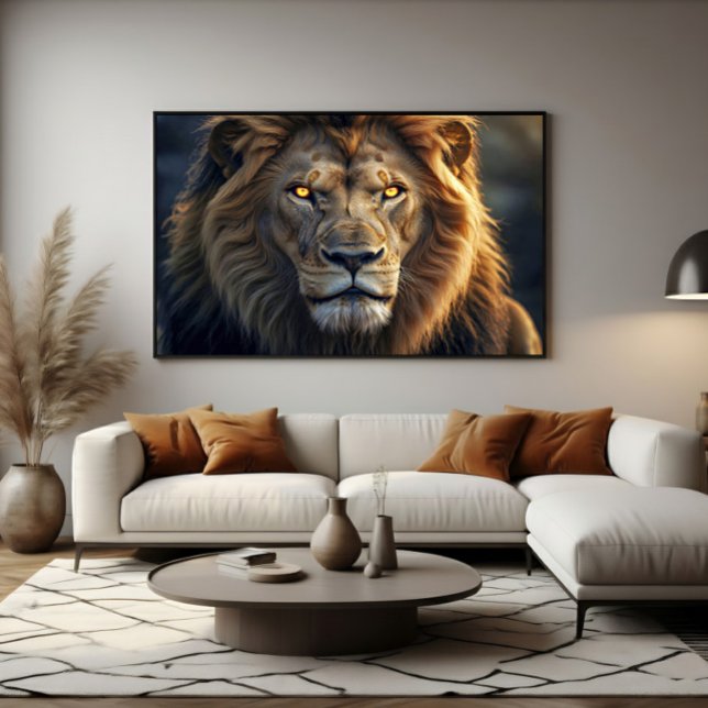 Poster Yeux de Feu du Roi de la Jungle (Créateur téléchargé)