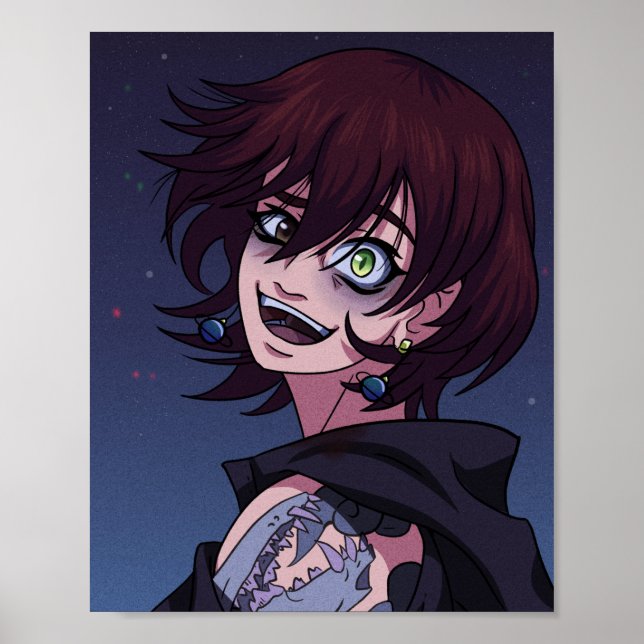 Poster Yeux éffrayants (Devant)