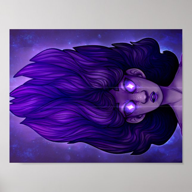 Poster yeux étoilés (affiche) (Devant)