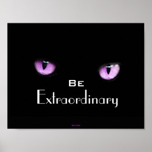 Poster Yeux inspirés de motivation Girly frais de chat