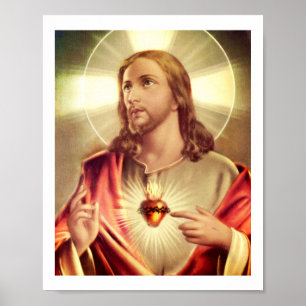 Poster Yeux Sauveurs Élevés Vers Le Ciel