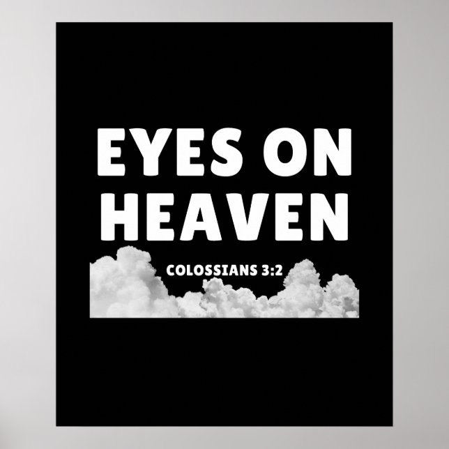Poster Yeux sur le Ciel - Colossiens 3:2 (Devant)