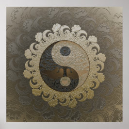 Poster Yin Yang avec l'arbre de vie par Amelia Carrie dan
