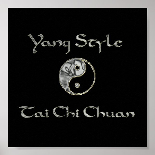 Poster Yin Yang Chrome, Yang Style Chrome, tai chi chrome (Devant)