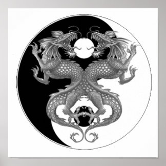 Poster Yin Yang Dragon