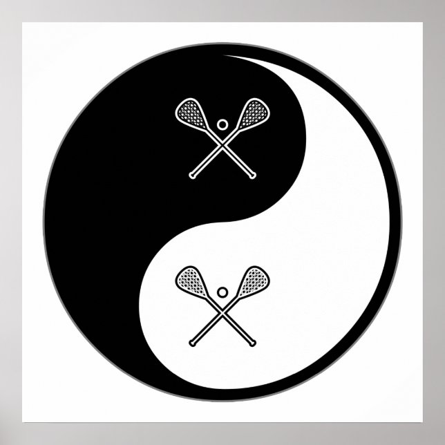 Poster Yin Yang Lacrosse (Devant)