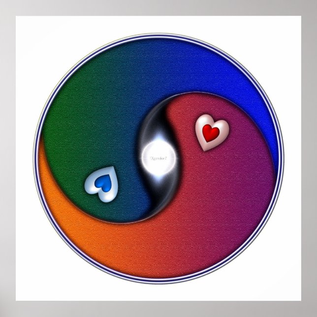 Poster Yin Yang Sun Valentine Love (Devant)