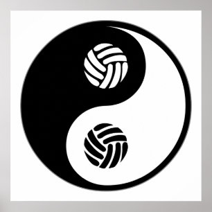 Poster Yin Yang Volleyball