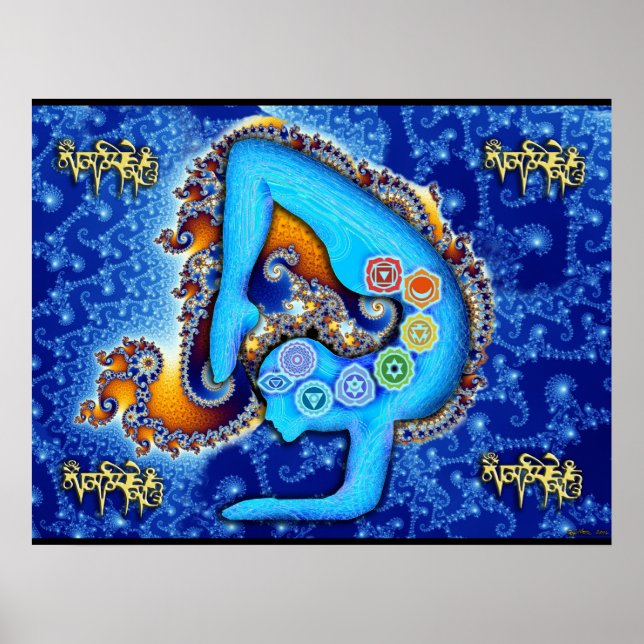 Poster Yoga Aura & Chakras (Devant)