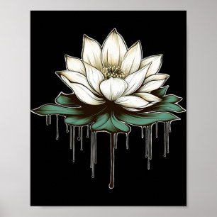 Poster Yoga Botanique Lotus Spirituel 