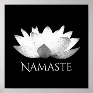 Poster Yoga de fleur de Namaste Lotus