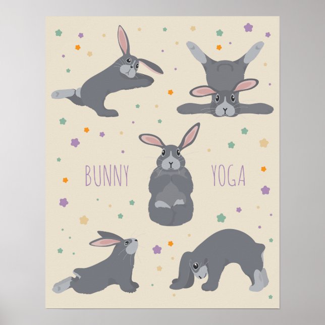 Poster Yoga de lapin (Devant)