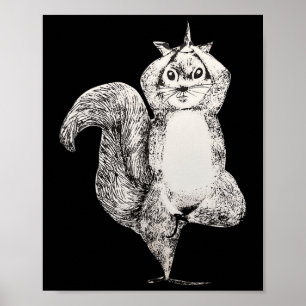 Poster Yoga Écureuil