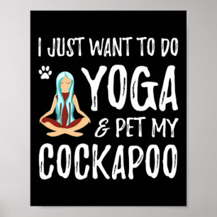 Poster Yoga et chien Apoo pour idée cadeau drôle pour mam