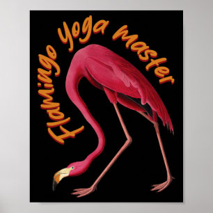 Poster Yoga Flamant Rose