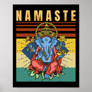 Poster Yoga - Ganesha - Méditation Spirituelle - Namaste