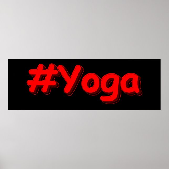 Poster "#Yoga" Joli Design. Acheter maintenant (Devant)