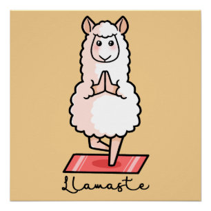 Poster Yoga llama - Llamaste