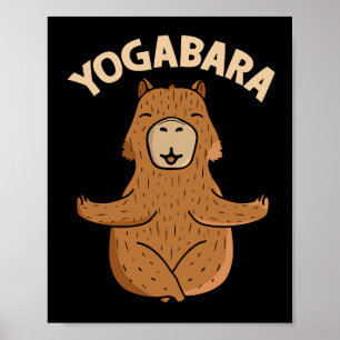 Poster Yoga Lover Cadeau femmes Capybara méditation Yoga