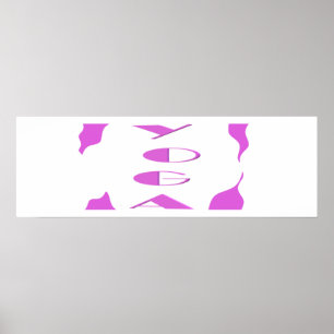 Poster Yoga méditation détente pale violet blanc yoga