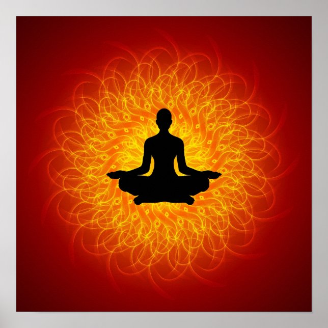 Poster Yoga - Méditation Sur Mandala (Devant)