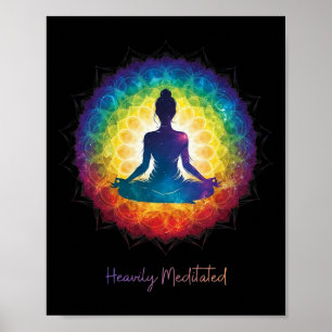 Poster Yoga profondément médité Inspirant Zen paisible